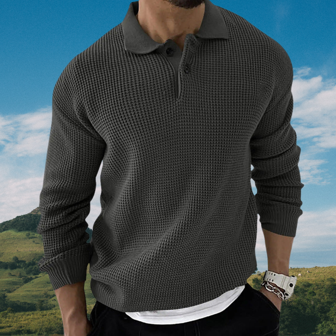 Street-Wave Soft Knit Pullover For Men Versatile Casual And Office Wear With Cozy Comfort