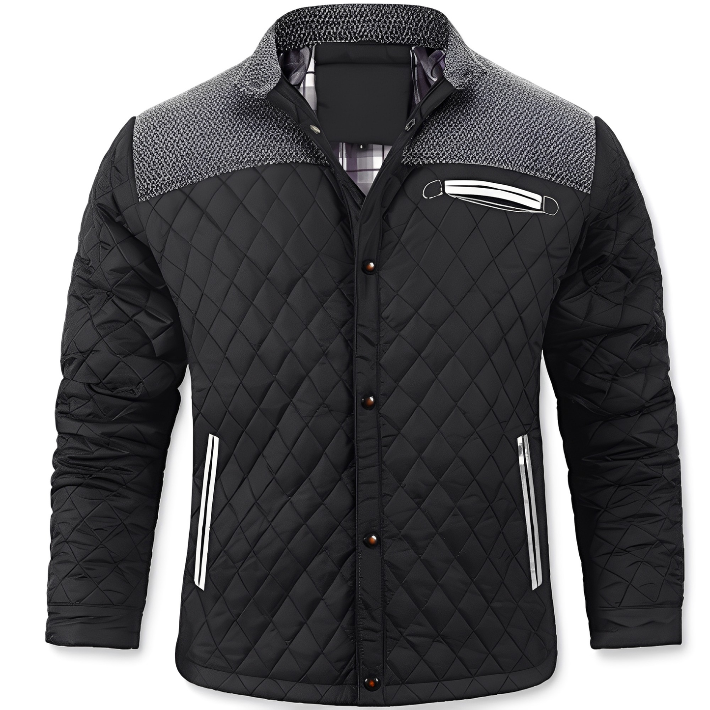 Street-Wave Quilted Jacket For Men Warmth Cushioned Comfort All Day Outdoor Wear