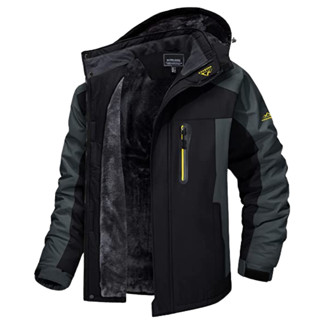 Street-Wave Aiden Mens Zip-Up Heavy-Duty Winter Jacket for Outdoor Adventure