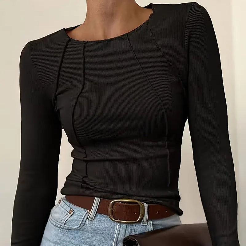 Léa Elegant Knit Top by Street-Wave for Women, Flattering Fit