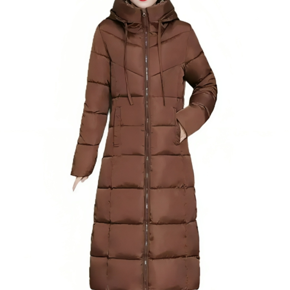 Streetwave Women Long Puffer Coat With Hood For Cold Fall Winter Warmth And Comfort