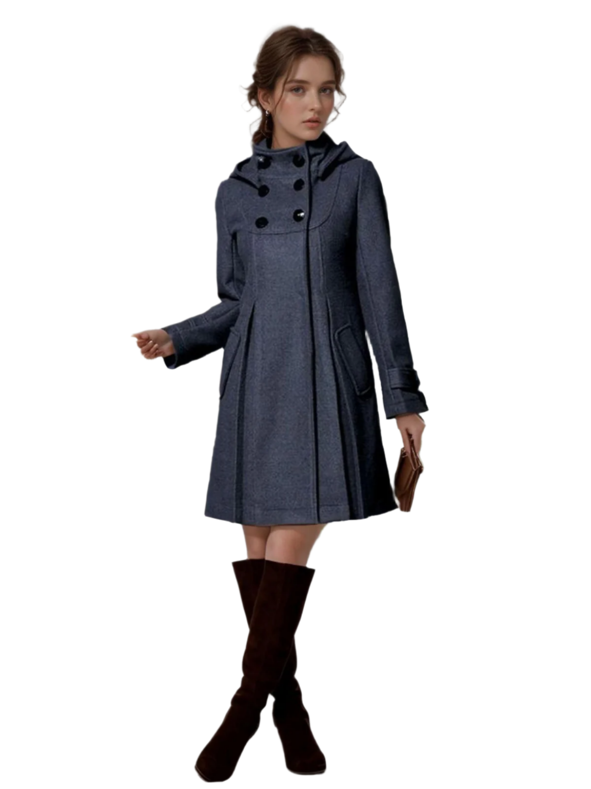 Street-wave Elegant Tailored Coat for Women Featuring High Neck Warmth and Timeless Style