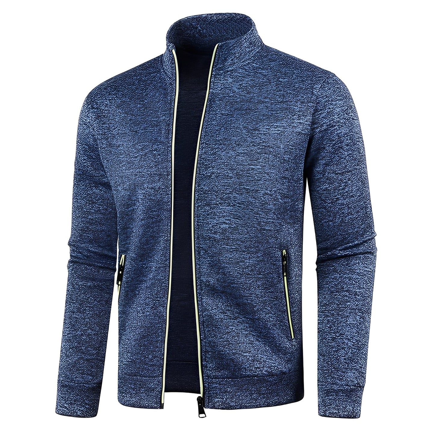 Street-wave Mens Zip Pocket Jacket Modern Knit Style With Secure Zippered Pockets