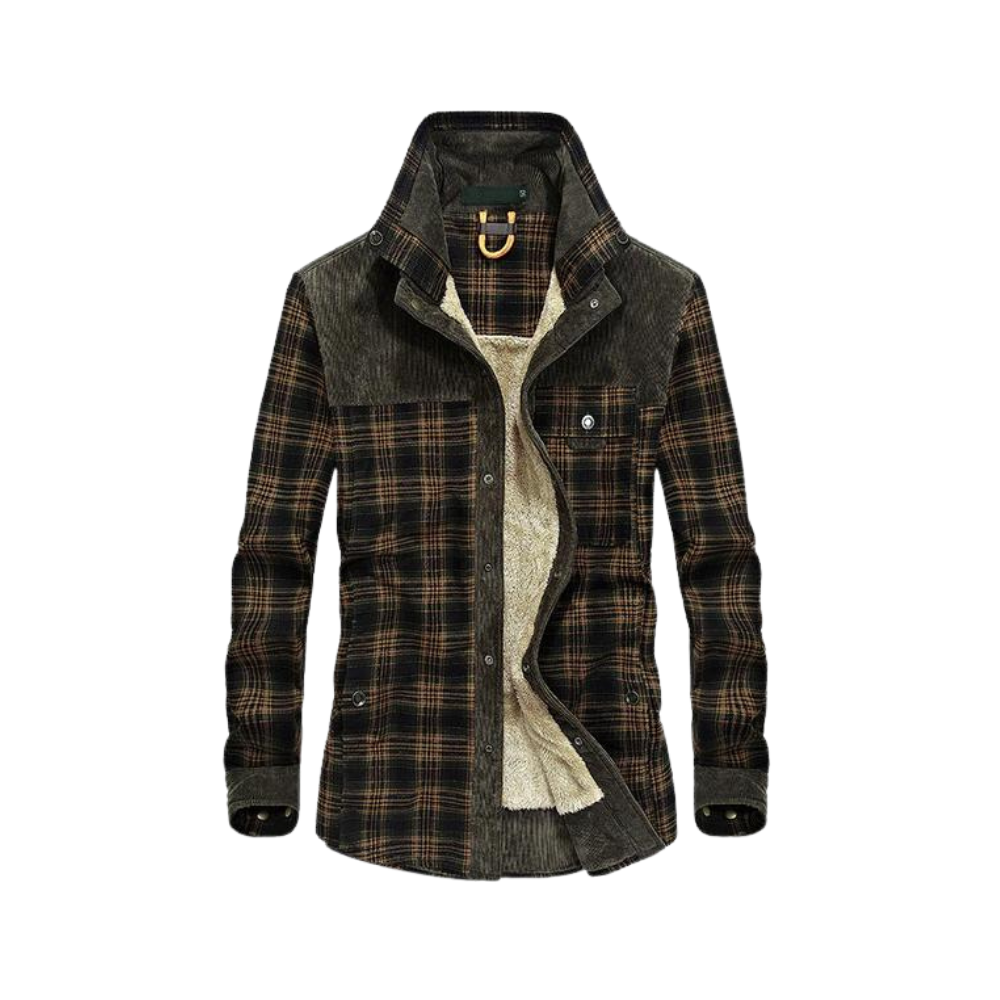 Street Wave Flannel Jacket For Men With Cozy Sherpa Lining For Warmth And Adventure