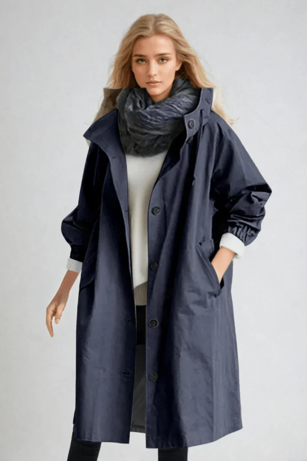 Street-Wave Julie Fleece-Lined Windproof Jacket For Women Water-Repellent Oversized Autumn Coat