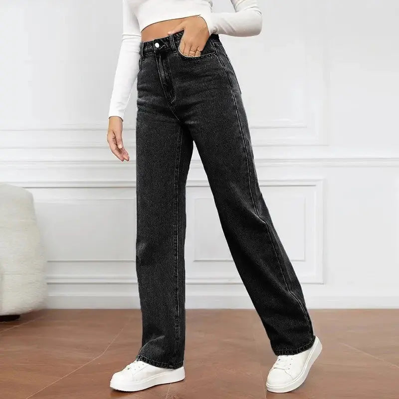 Waylynn Sierra High-Rise Straight Leg Jeans Unisex Relaxed Comfort Denim