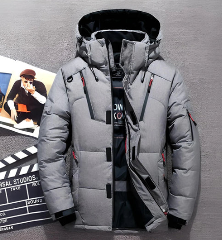 Street-wave Luxurious Down Jacket for Cold-Weather Wearers with Insulated Lining and Adjustable Hood
