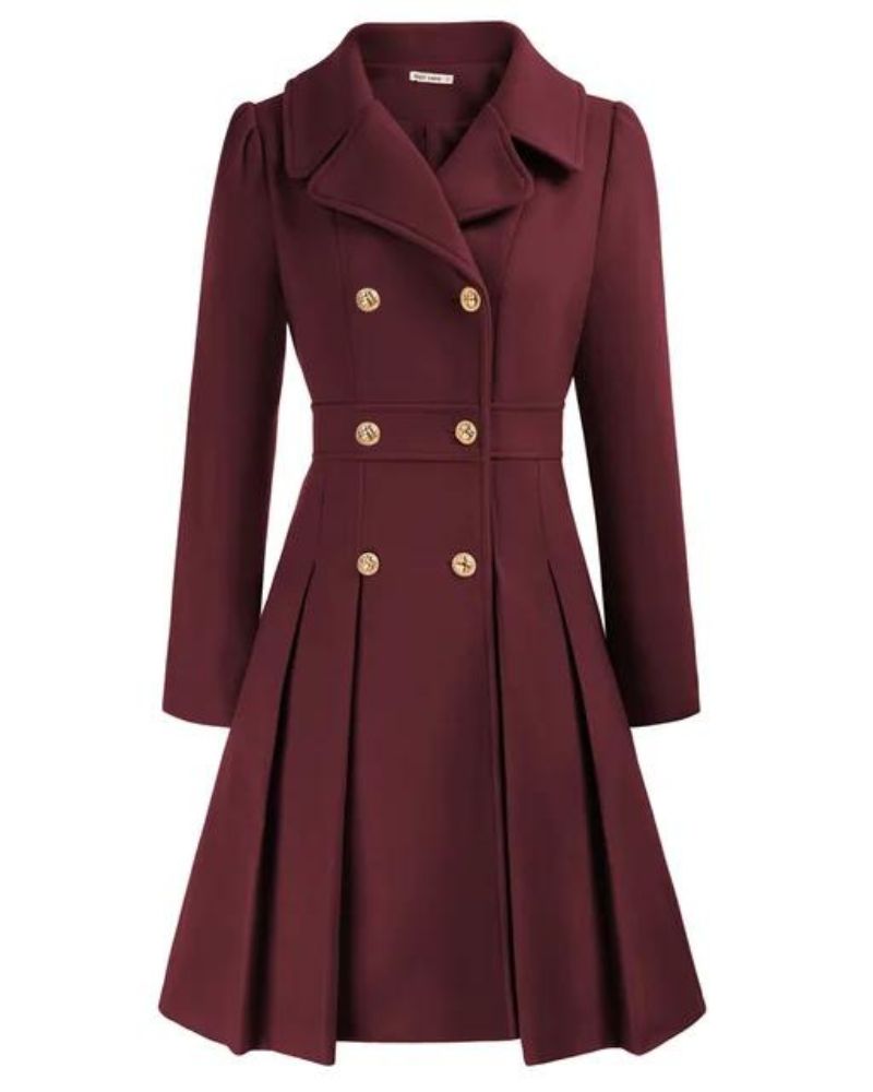 Street-Wave Wool Coat For Women Elegant Folded Design That Delivers Warmth And Sophistication