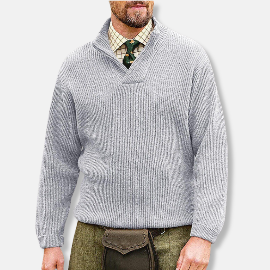 Street-Wave Men's Cotton Blend Pullover Sweatshirt Stand Collar Comfort