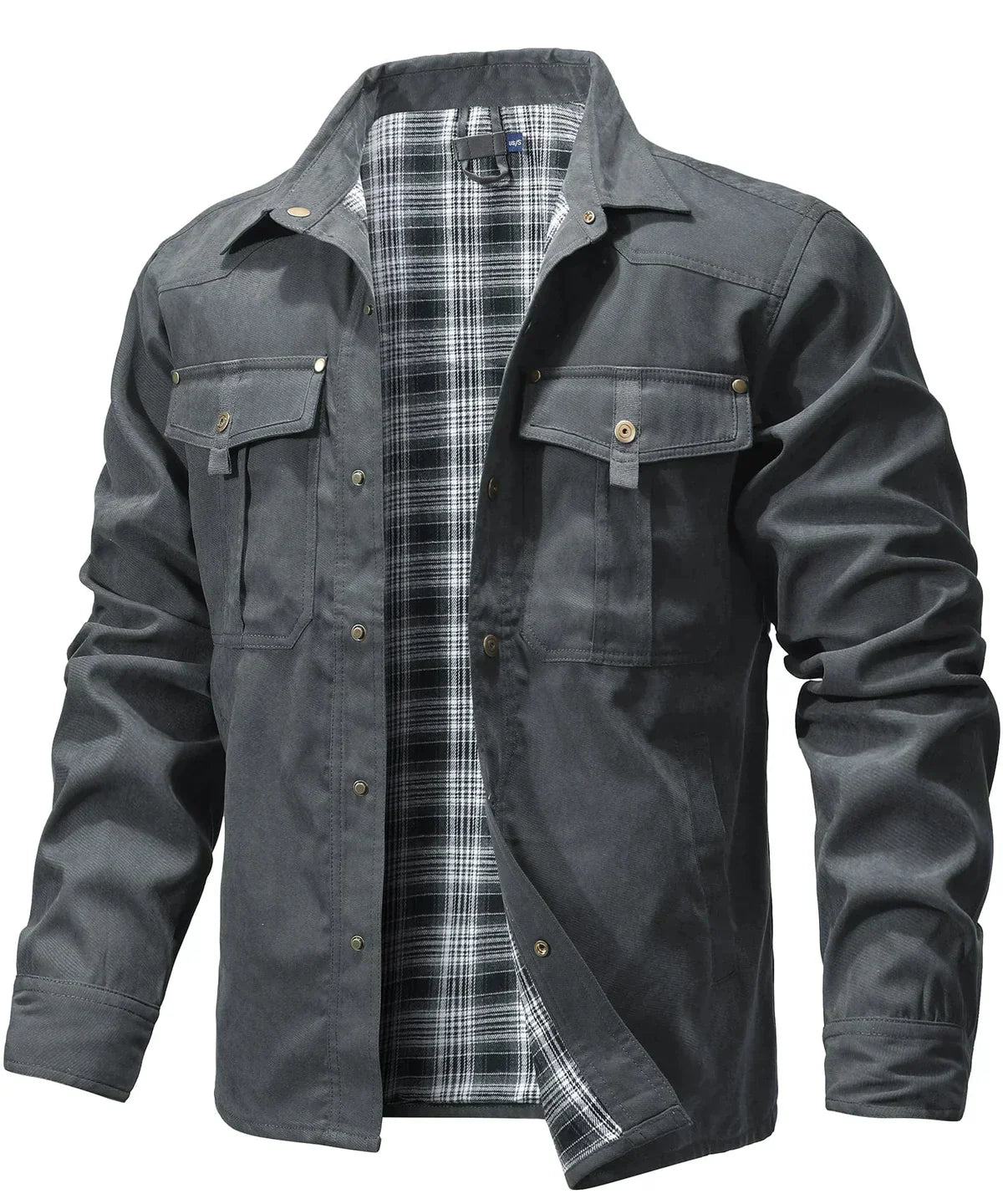 Street-wave Womens Cozy Warm Plaid Lined Winter Blouse Jacket For Cold Weather Comfort And Style