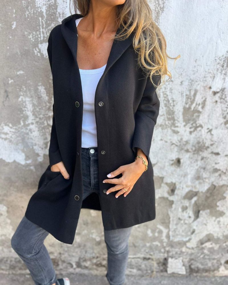 Street-wave Casual Hooded Coat for Women Soft Cozy Cotton Blend Jacket with Pockets Effortless Chic