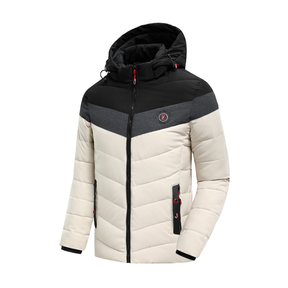 Street-Wave Waterproof Winter Parka For Men With Hood Insulated Windproof Coat Ideal Everyday Outdoor Wear