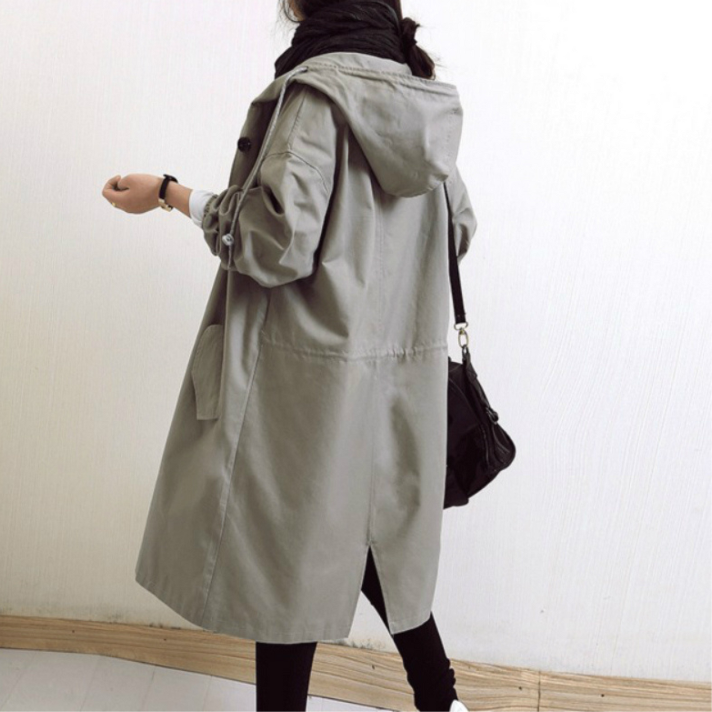 Street Wave Women Trench Coat Windproof Waterproof All Weather Protection For Everyday Wear