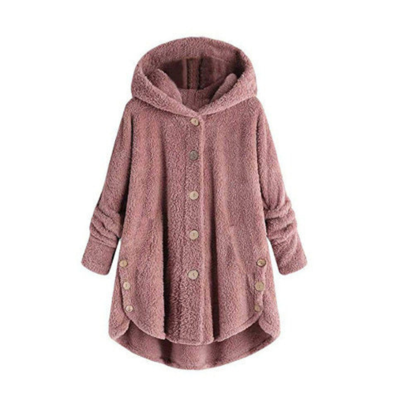 Streetwave Women's Hooded Teddy Coat Soft Warm Faux Fur Winter Outerwear With Cozy Lining