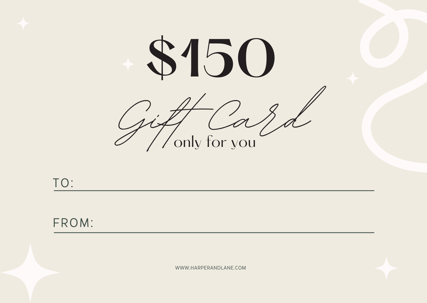 Harper and Lane Digital Gift Card Instant Email Delivery For Style Lovers