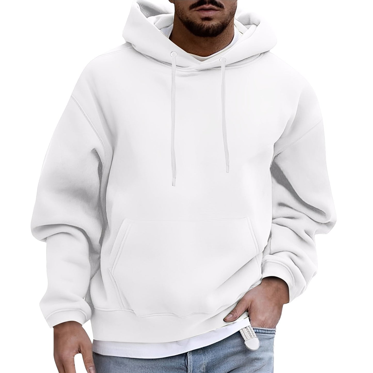 Street-wave Mens Hoodie With Kangaroo Pocket For Everyday Comfort And Modern Style