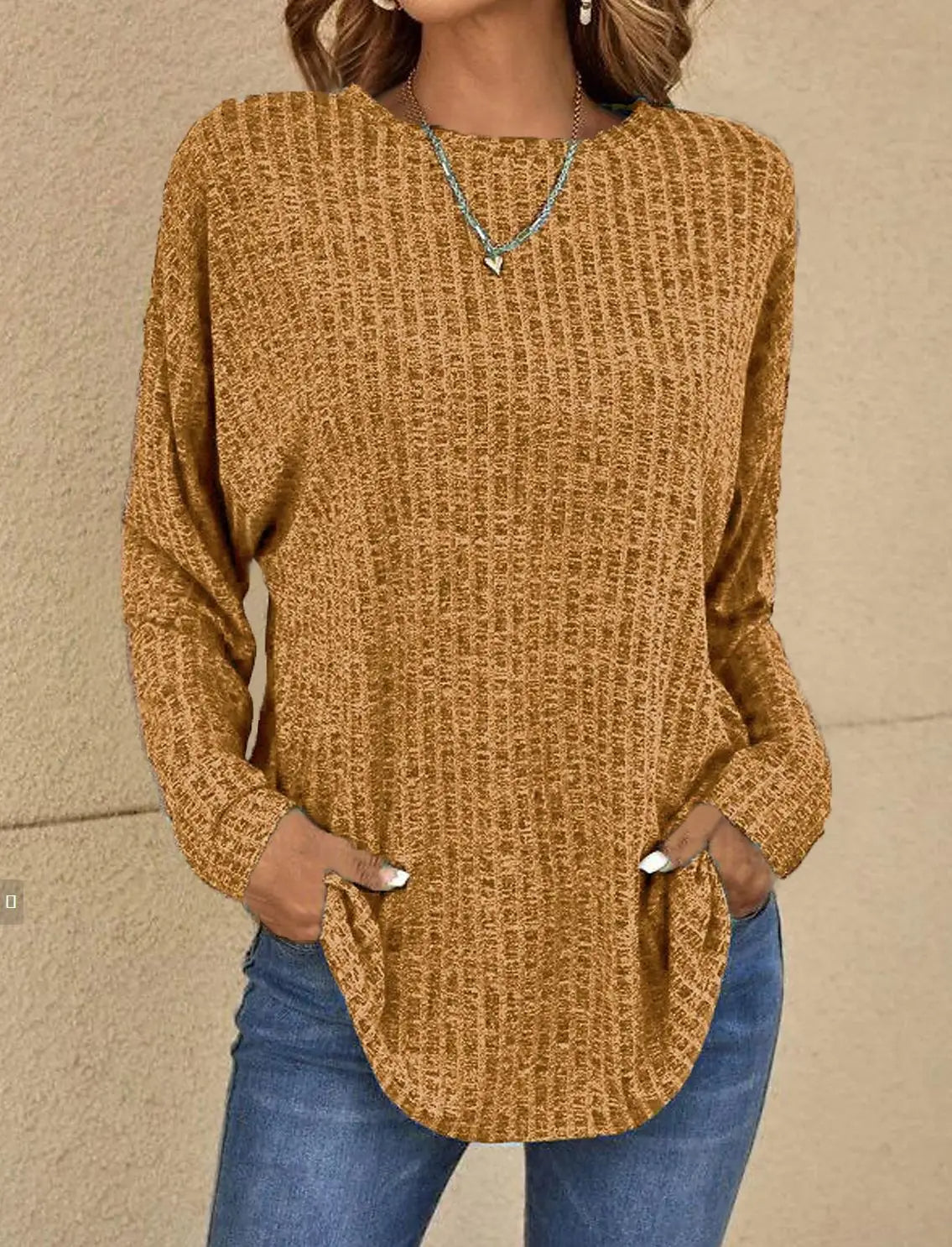 Street-wave Women Stretch Knit T Shirt Blouse For All-Day Comfort And Flattering Silhouette