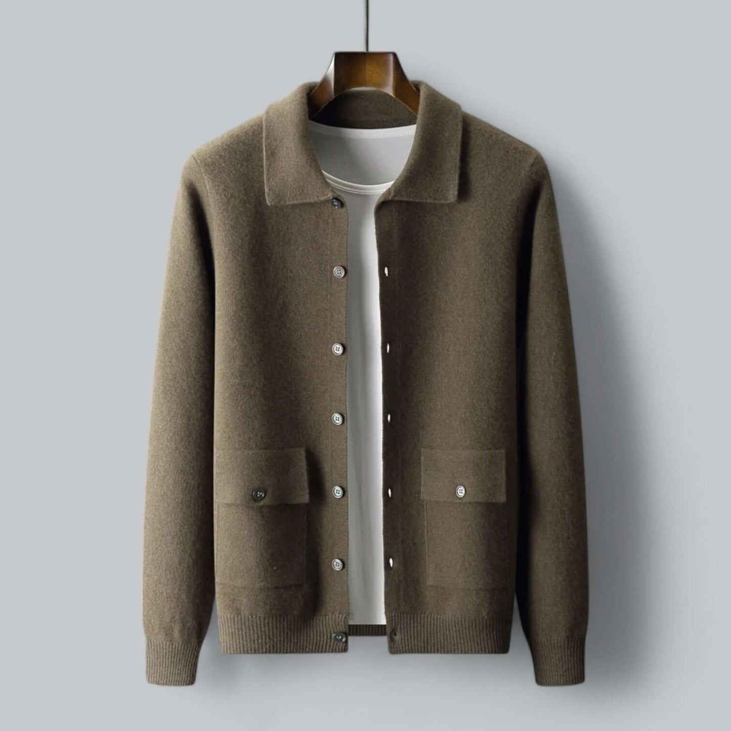 Street-wave Cashmere-Blend Cardigan For Men Luxurious Warmth And Softness For Everyday Wear