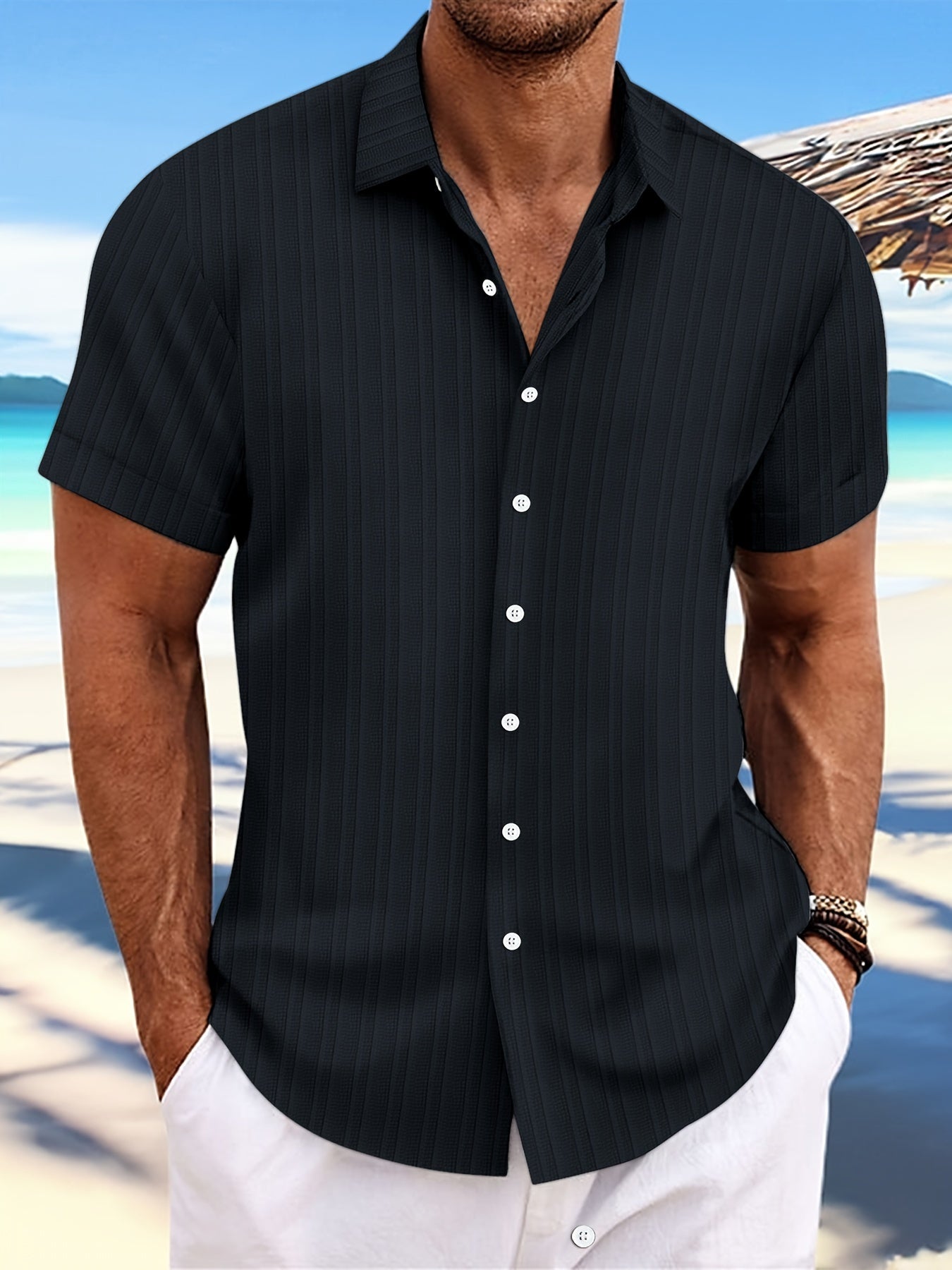 Christiano Shirt Street Wave Modern Relaxed Stripe Design For Fashion Conscious Men