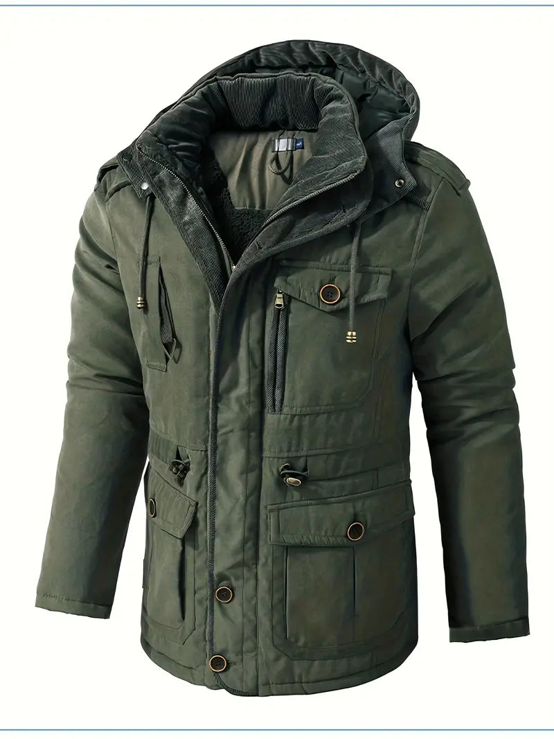 Street-wave Men's Parka With Warmth And Weatherproof Comfort For Outdoor Enthusiasts