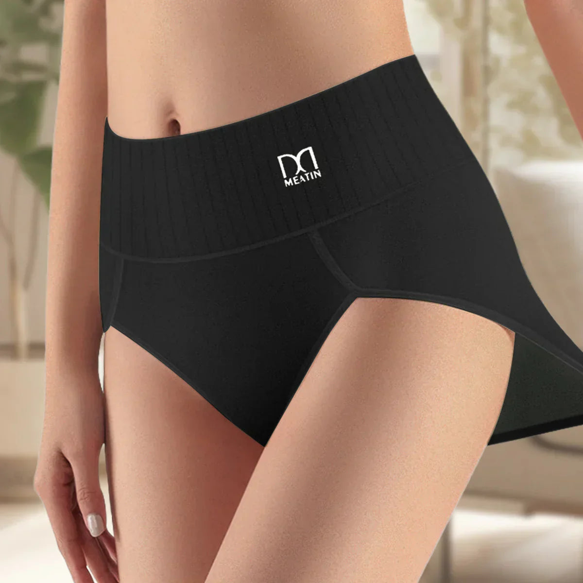Women's High-Waist Briefs with Shaping Design and Comfortable Fit