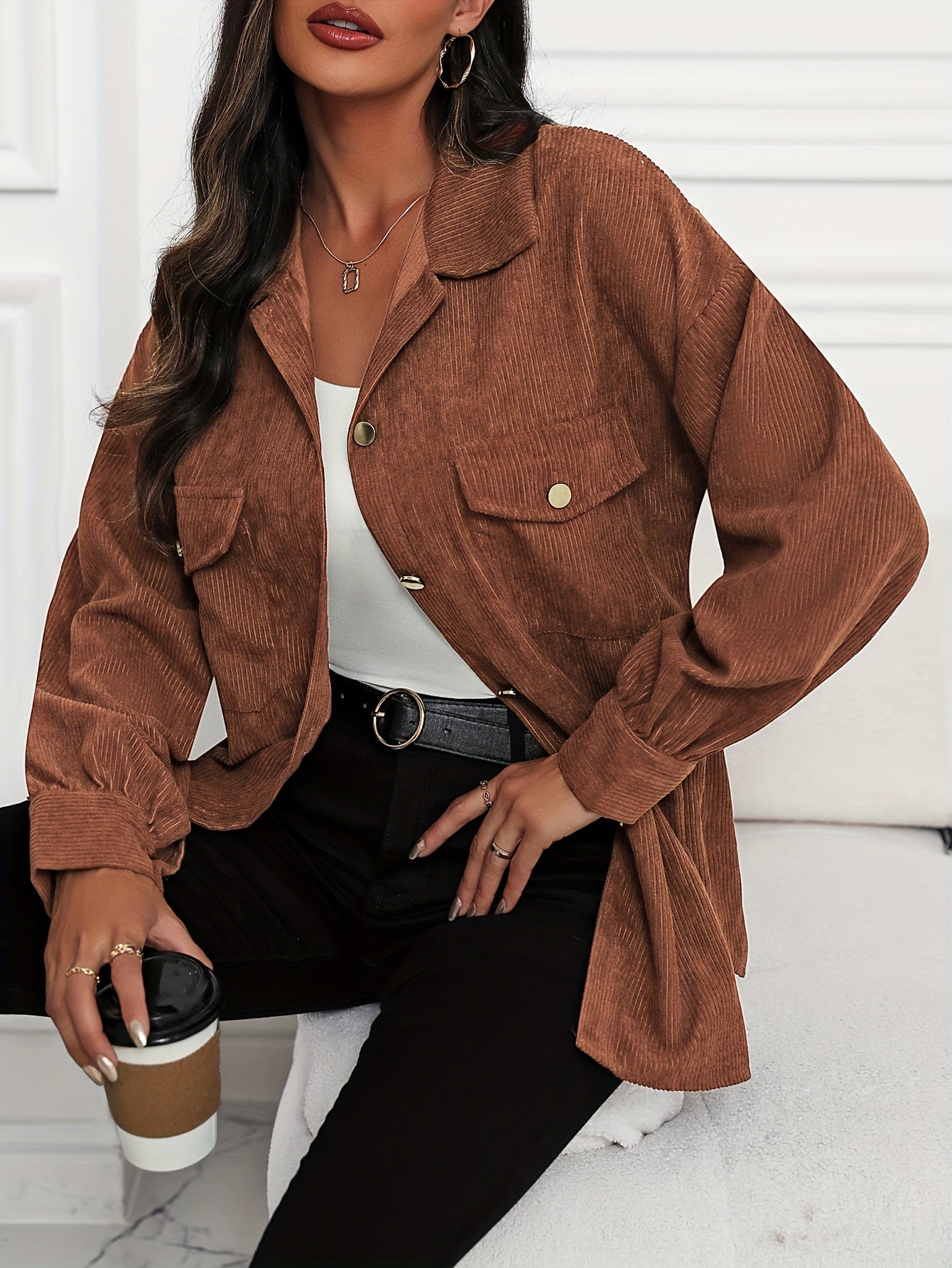 Street Wave Corduroy Jacket For Women With Soft Comfort And Versatile Everyday Style