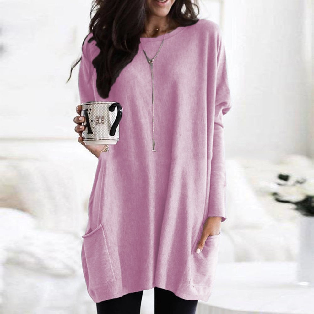 Street-wave Comfort Smitten Pullover For Women With Relaxed Oversized Fit Front Pockets Warmth