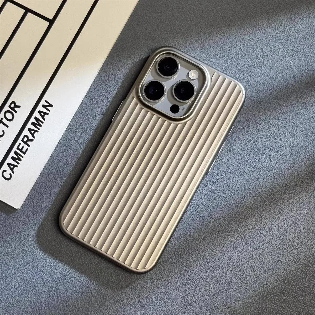 Street-Wave Ribbed Metallic Phone Case - Minimalist Rugged Defense With Superior Grip