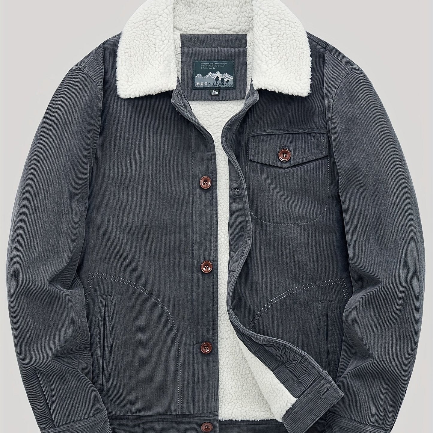 Street-Wave Men's Fleece Vest With Button Closure Warm And Elegant Outerwear For Everyday Comfort