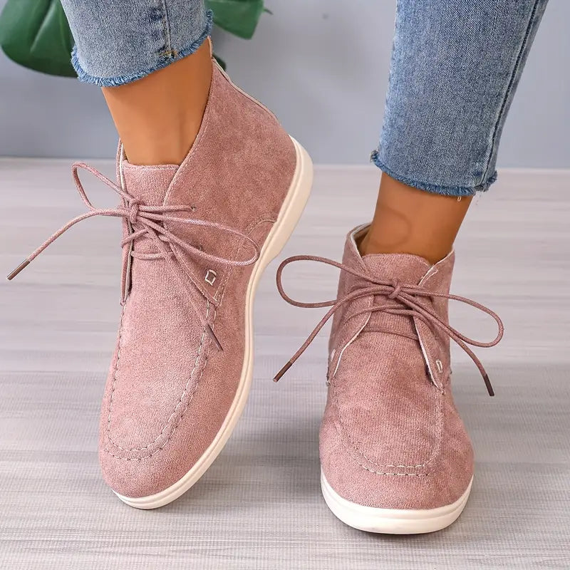 Street-wave Women Comfort Suede Ankle Boots - Cushioned Fit For Pain Free Steps, Stylish