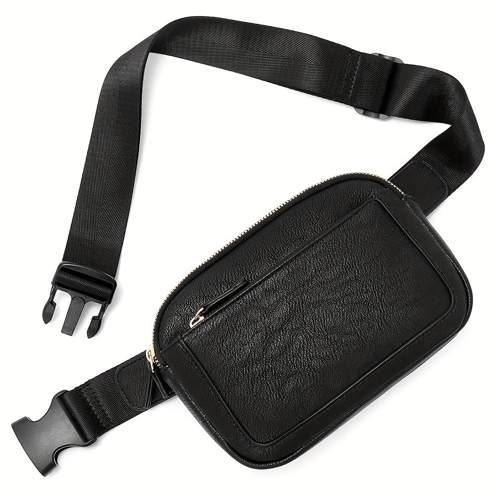 Street-Wave Debbie Belt Bag Vegan Leather Zipper Pockets Travel Ready