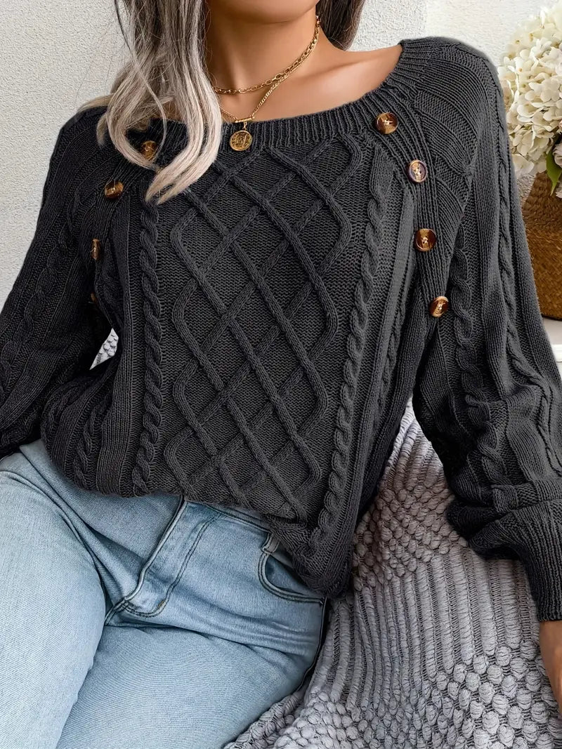 Street Wave Natalie Relaxed Crew Neck Pullover For Women Ultra Soft Everyday Comfort
