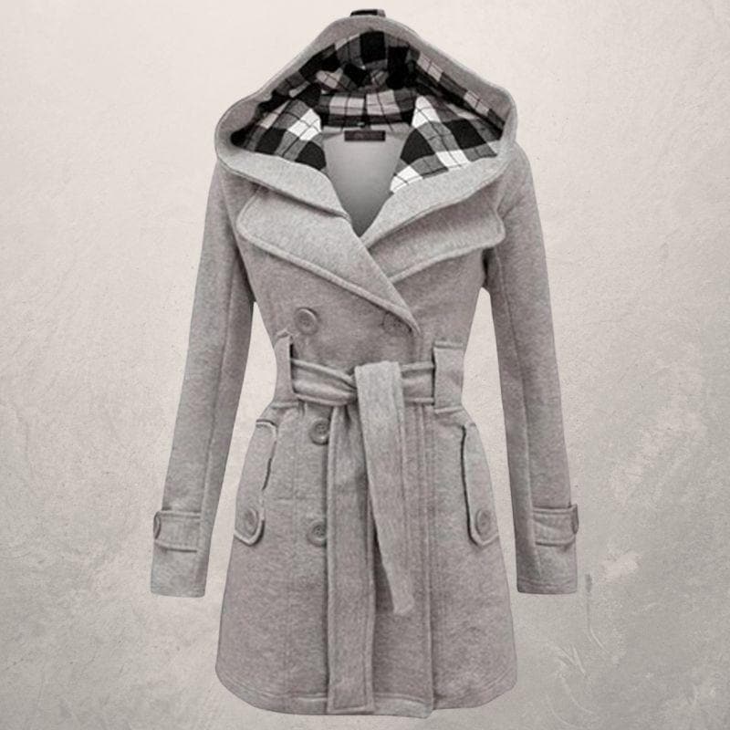 Street Wave Womens Warm Tailored Winter Coat With Belt For Cozy Chic Style For Cold Weather Comfort