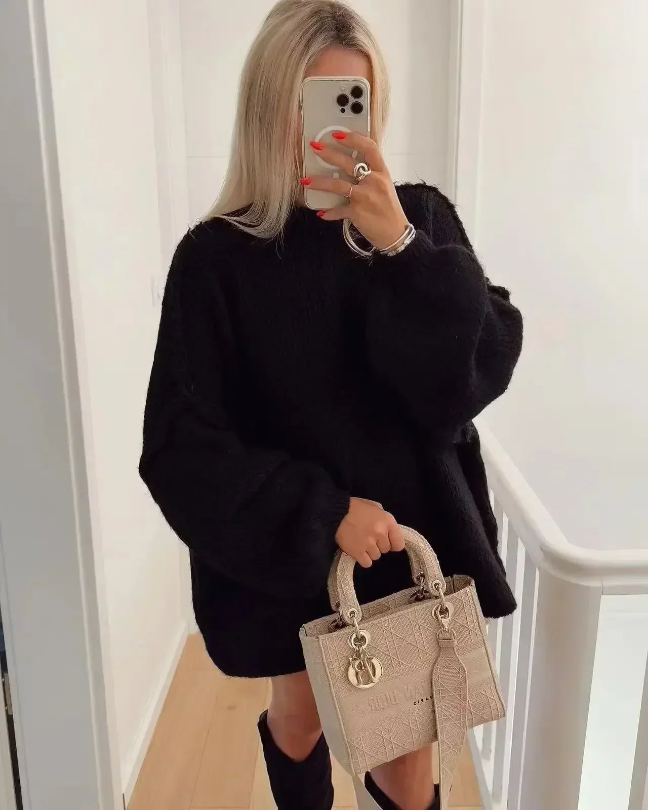 Streetwave Cozy Cable Knit Turtleneck Sweater With Balloon Sleeves For Women Winter Wardrobe Essential