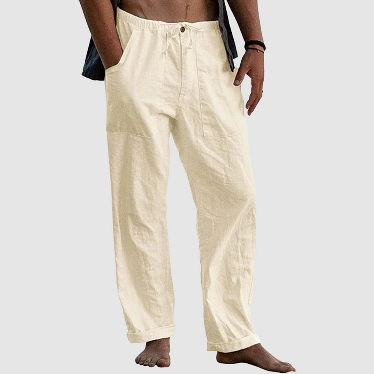 Marx Linen Pants For Men Breathable Relaxed Fit Casual Everyday Essential Lightweight Comfort