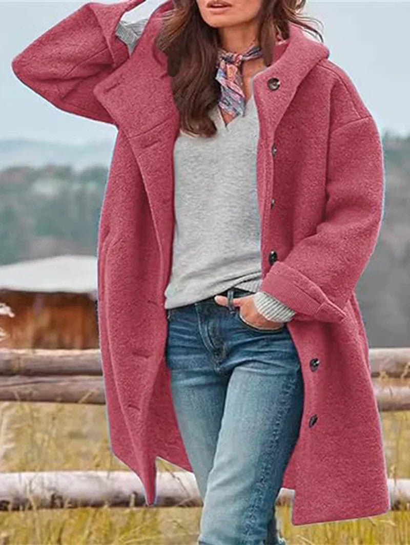 Street Wave Wool Hooded Jacket For Women With Cozy Warmth And Effortless Street Style