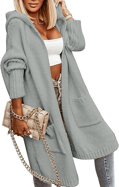 Streetwave Knit Coat With Hood For Women Breathable Warmth