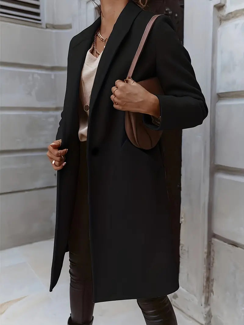 Streetwave Mens Long Coat Premium Minimalist Outerwear For Modern Gentlemen Comfort And Durability
