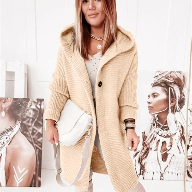 Street-Wave Cashmere Hoodie Cardigan For Women Luxuriously Soft Timeless All Season Comfort