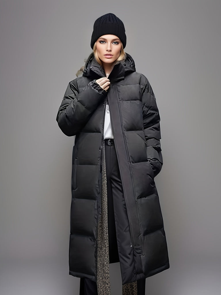 Street-Wave Women Puffer Jacket With Hood For Winter Cozy Insulated Warmth For Cold Days