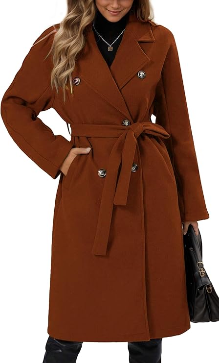 Street-Wave Classic Womens Trench Coat With Double Button Closure For Modern Women Warm Winter Style