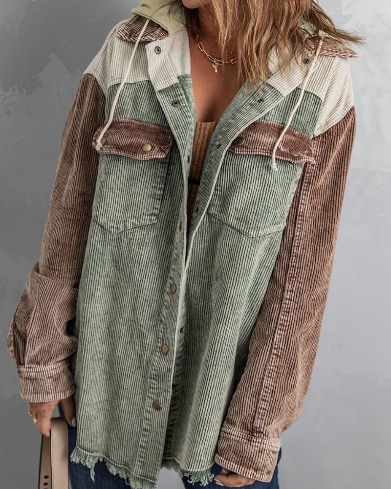 Street-wave Corduroy Jacket For Women Soft Cozy Comfort Durable Warmth Timeless Style Everyday Wear