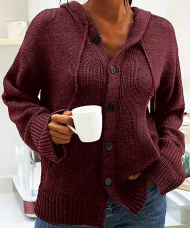 Streetwave Women's Hooded Knit Coat For Cold Weather Cozy Warmth Soft Premium Fabric
