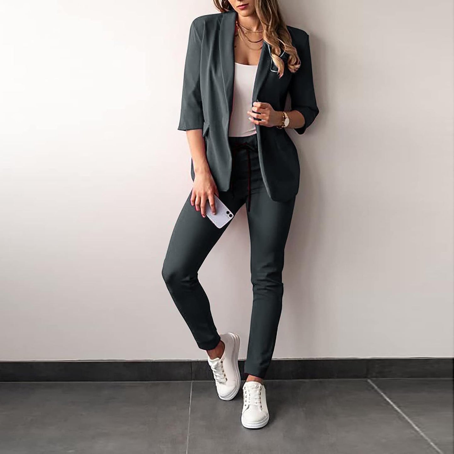 Streetwave Two Piece Women's Suit Blazer And Pants For Women Chic Professional Look