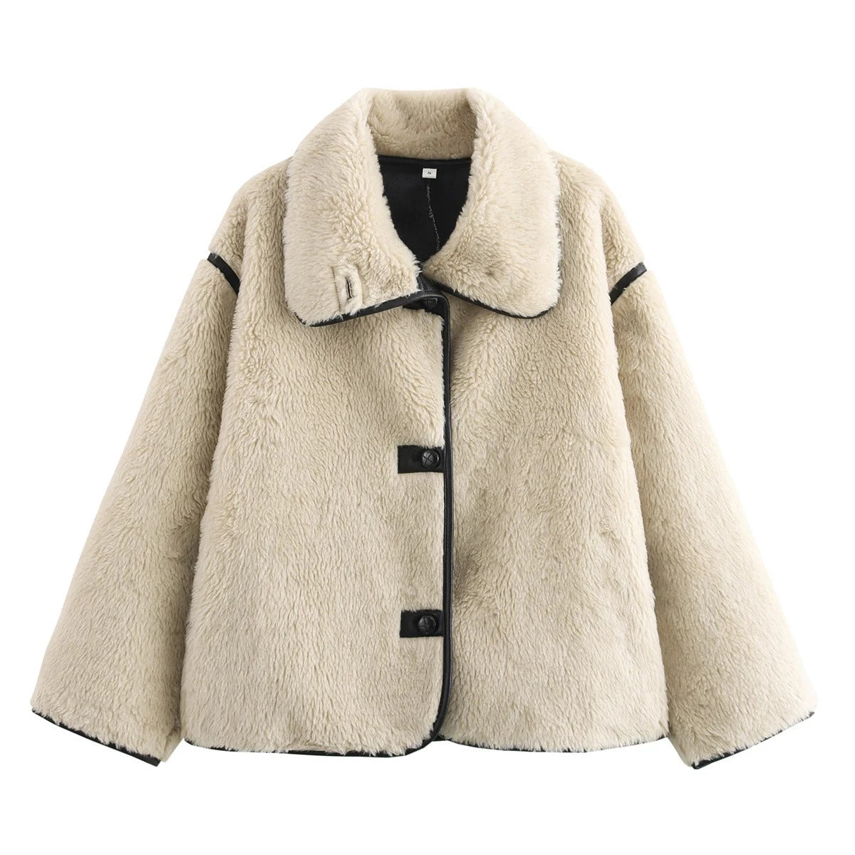 Street-Wave Cozy Teddy Jacket With Classic Collar For Women Warm Winter Comfort Everyday
