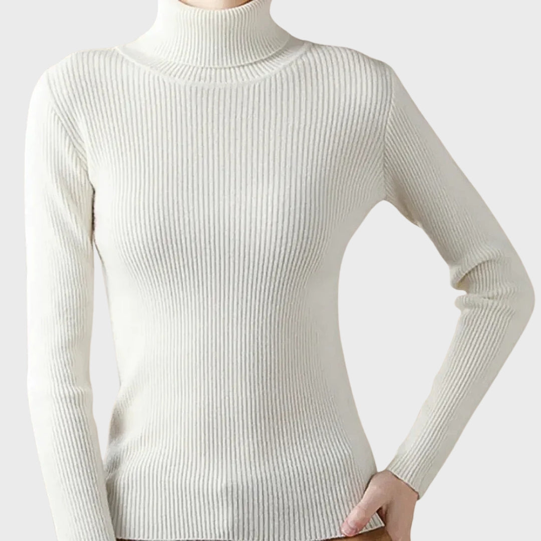 Street-Wave Cashmere Rollneck Sweater For Autumn Women Luxuriously Cozy Turtleneck