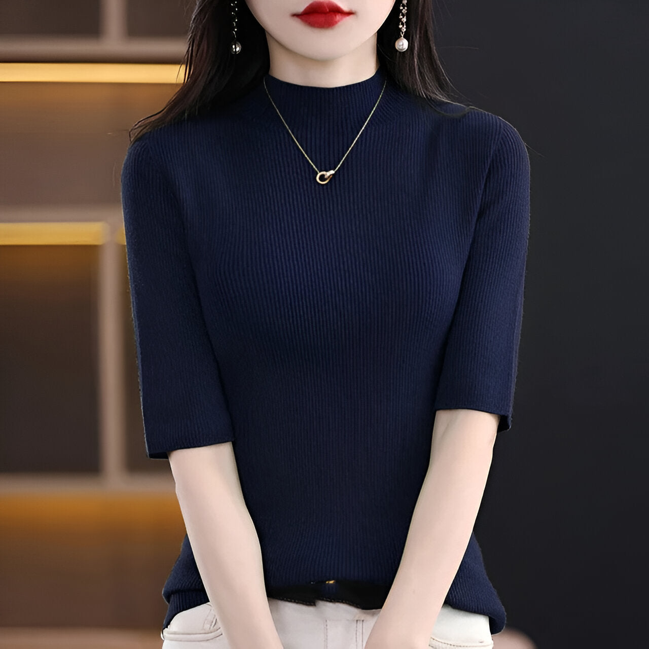 Street Wave Jara Pullover Effortless Chic Short Sleeve Knit For Women Versatile Breathable Comfort