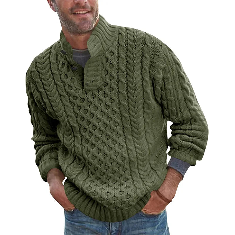 Street Wave Navid Mens Cable Knit Sweater Clean Hem For Men Timeless Comfort Premium Quality