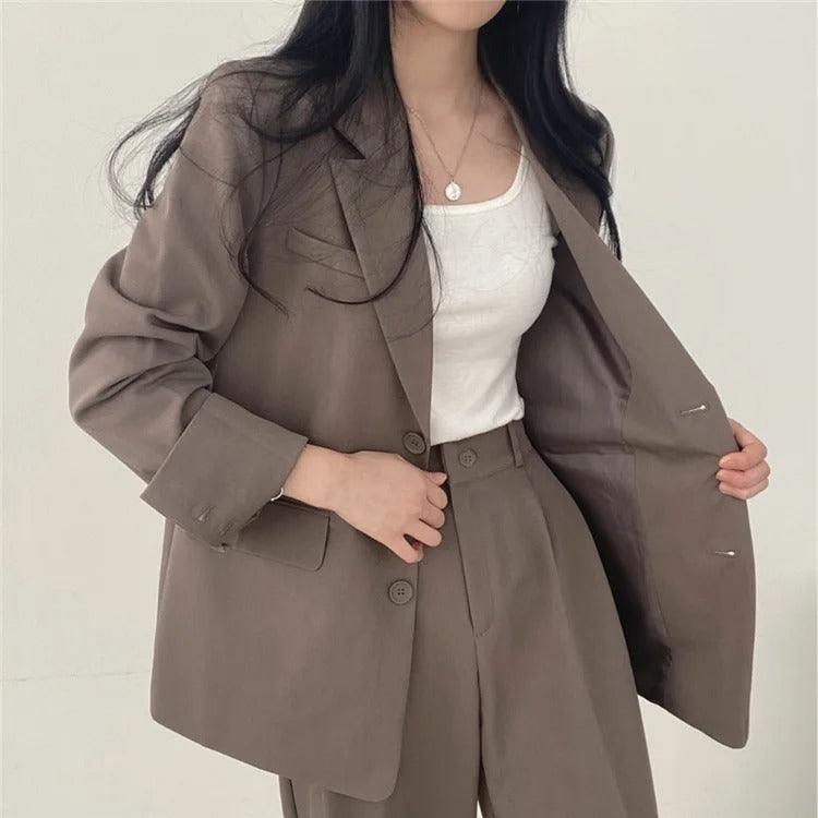 Hailey Women’s Tailored Suit Set With Long Blazer By Street-Wave