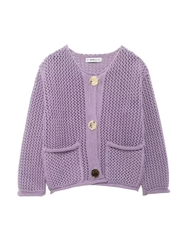 Street-Wave Burgundy Cardigan For Women With Gold Button Detail Soft Knit Relaxed Fit